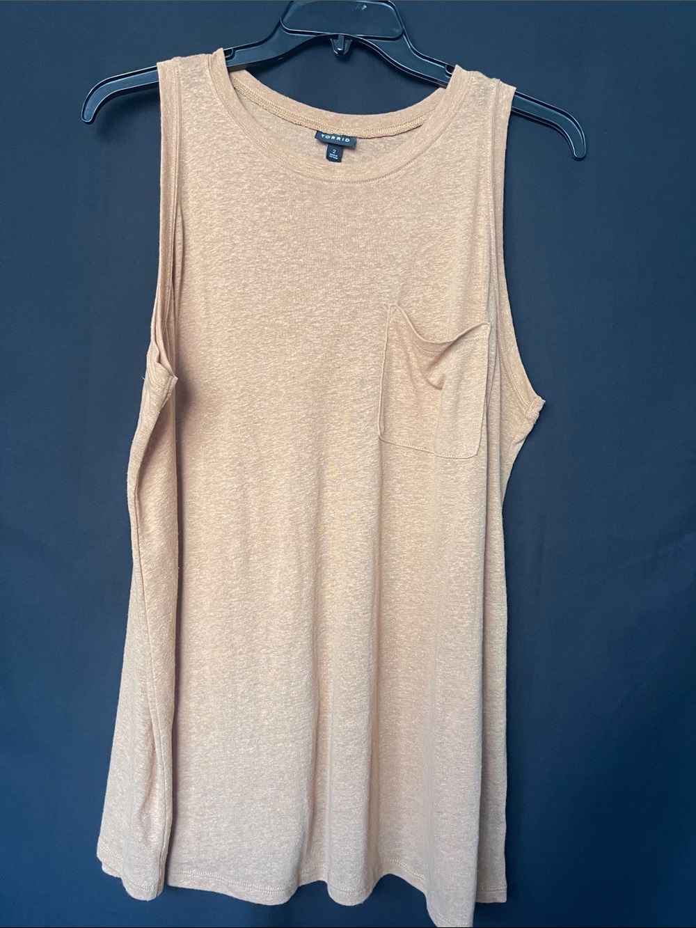 torrid Light Tan Sleeveless Pocket Tank